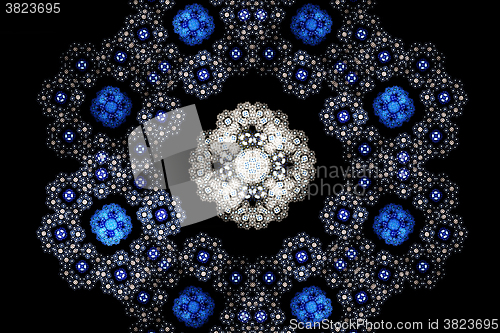 Image of Fractal images : beautiful patterns on dark brown background.