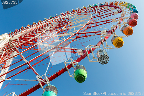 Image of Ferris wheel from low angle