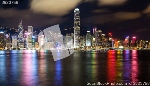 Image of Hong Kong skyline at night