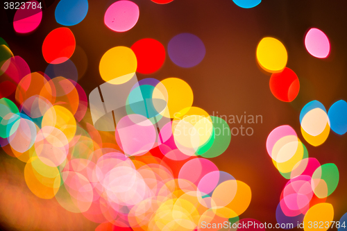 Image of Abstract circular bokeh background of Christmaslight
