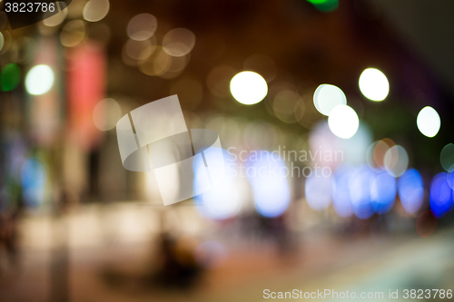 Image of Night city street lights blur background