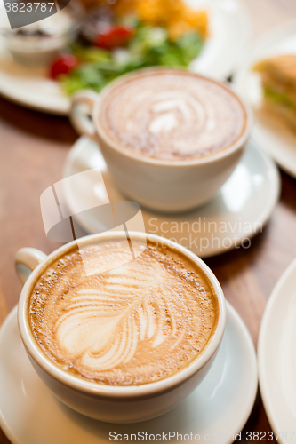 Image of Breakfast with salad and coffee