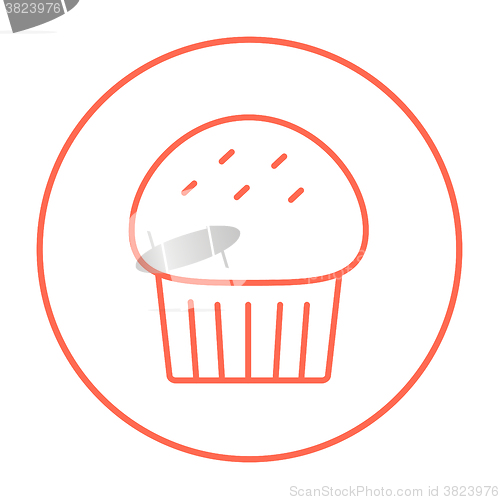 Image of Cupcake line icon.