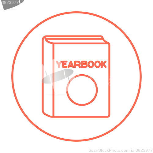 Image of Yearbook line icon.