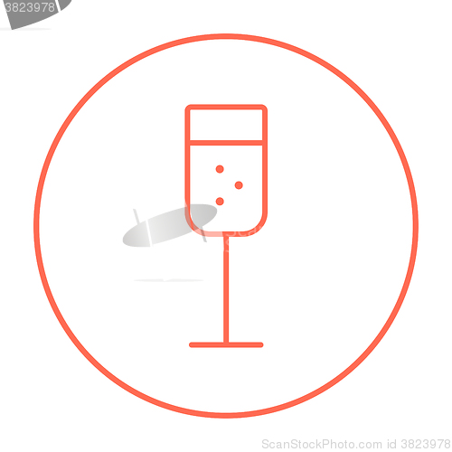 Image of Glass of champagne line icon.