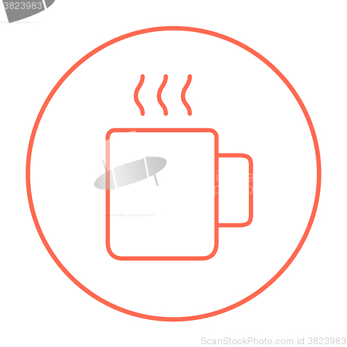 Image of Mug of hot drink line icon.