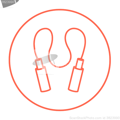 Image of Jumping rope line icon.