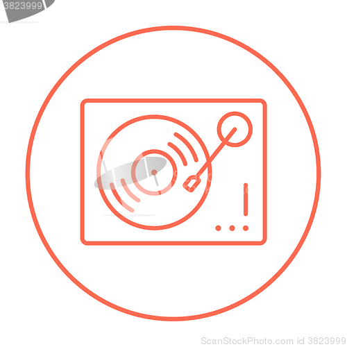 Image of Turntable line icon.