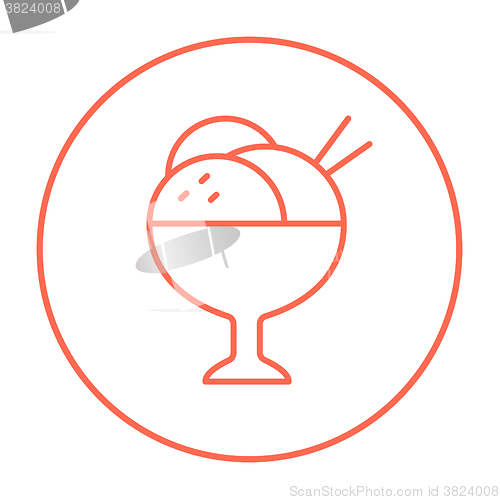 Image of Cup of an ice cream line icon.