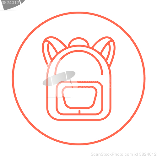 Image of Backpack line icon.