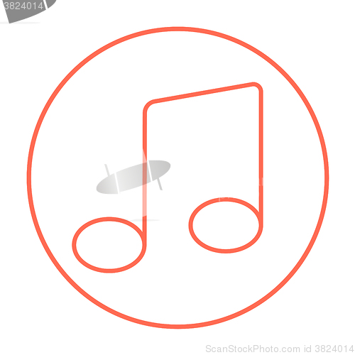 Image of Music note line icon.