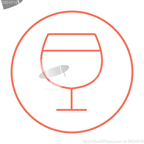 Image of Glass of wine line icon.