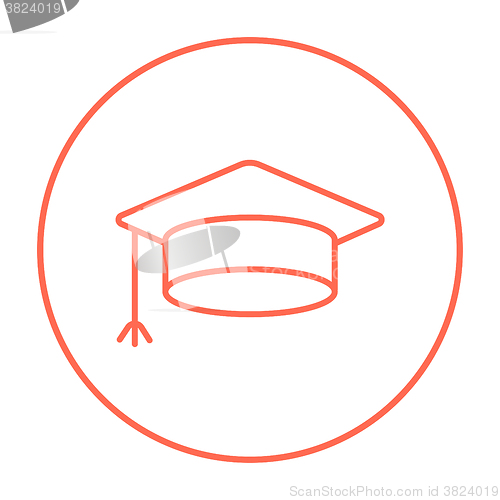 Image of Graduation cap line icon.