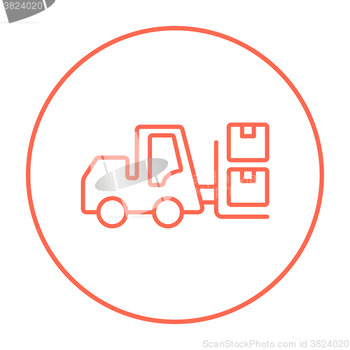 Image of Forklift line icon.