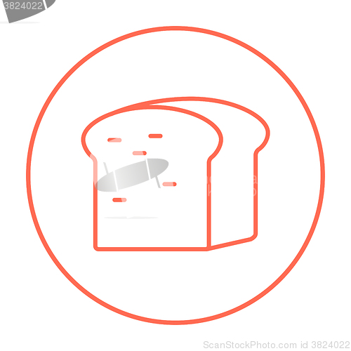 Image of Half of bread line icon.