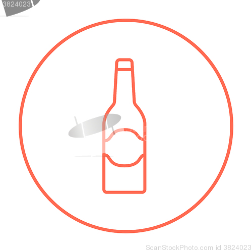 Image of Glass bottle line icon.