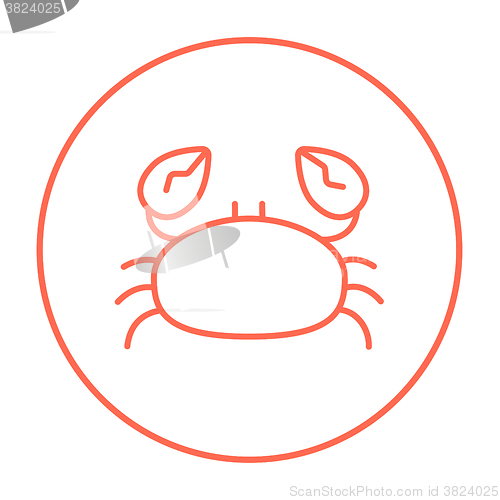 Image of Crab line icon.