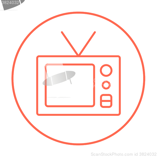 Image of Retro television line icon.