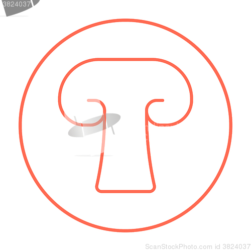 Image of Mushroom line icon.