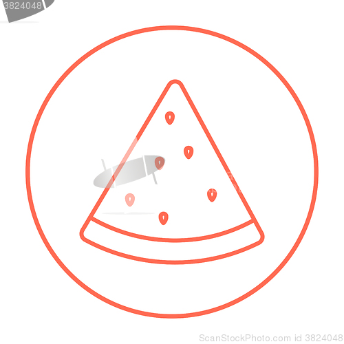 Image of Watermelon line icon.