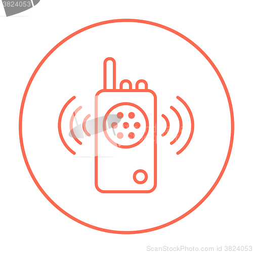 Image of Radio set line icon.