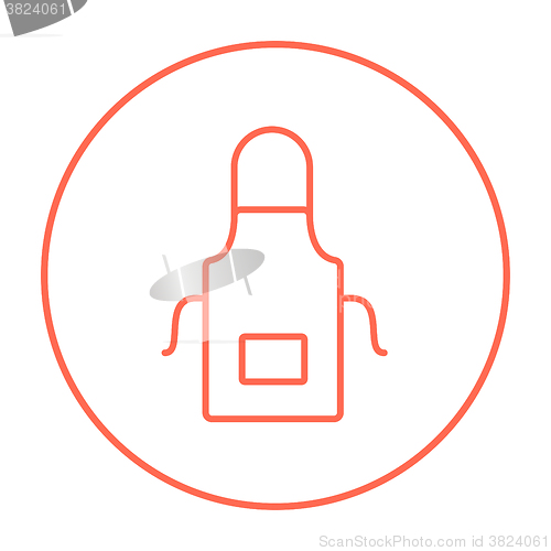 Image of Kitchen apron line icon.