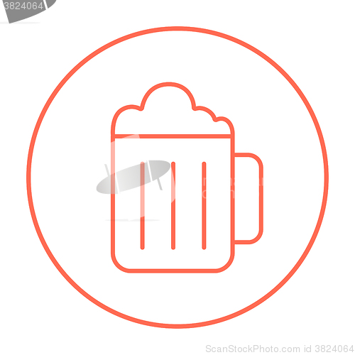 Image of Mug of beer line icon.