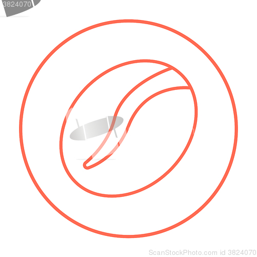 Image of Coffee bean line icon.