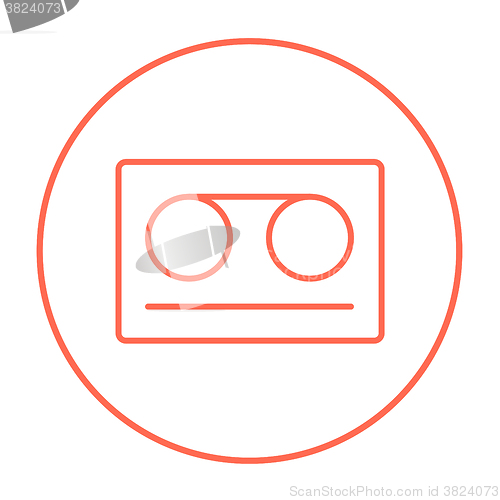 Image of Cassette tape line icon.