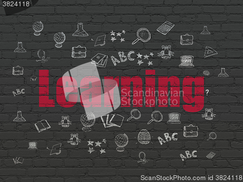 Image of Education concept: Learning on wall background