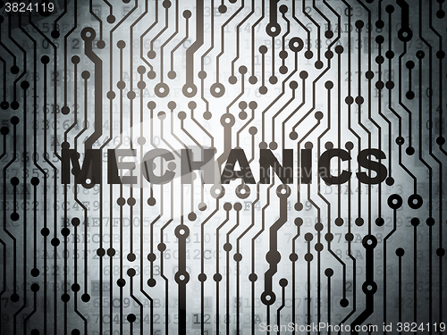 Image of Science concept: circuit board with Mechanics