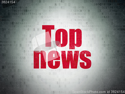 Image of News concept: Top News on Digital Paper background