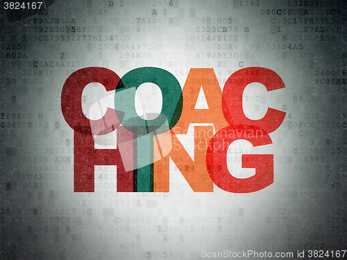 Image of Education concept: Coaching on Digital Paper background