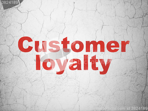 Image of Marketing concept: Customer Loyalty on wall background