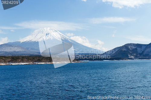 Image of Mountain Fuji with Lake Motosu