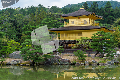 Image of Golden Pavilion at Kinkakuji Temple, Kyoto Japan