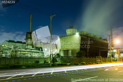 Image of Chemical plant at night