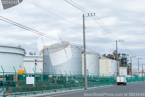 Image of Fuel Storage Tank in industrial city