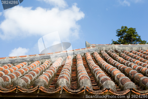 Image of Asian roof clay tiles 