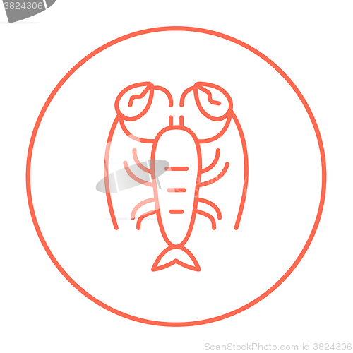 Image of Lobster line icon.