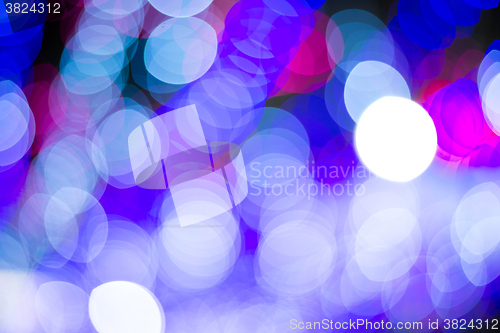 Image of Night city street lights bokeh background