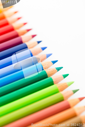 Image of Stack of Colourful pencils 