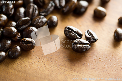 Image of Coffee on grunge wooden background