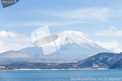 Image of Mountain Fuji and lake