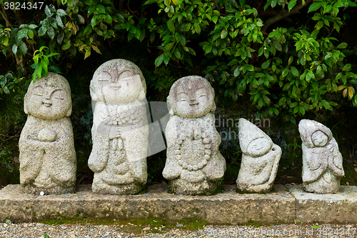 Image of Nagomi jizo, statue in Japanese temple