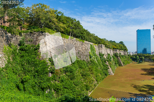 Image of Osaka castle wall