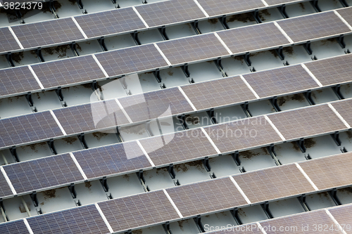 Image of Solar power panel on roof top