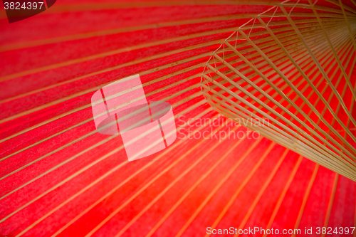 Image of Bamboo umbrella in red colour