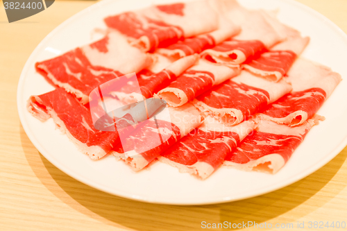 Image of Beef slice on plate