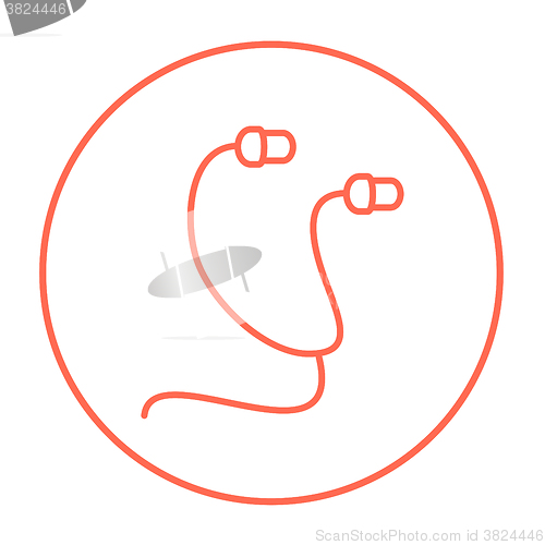 Image of Earphone line icon.